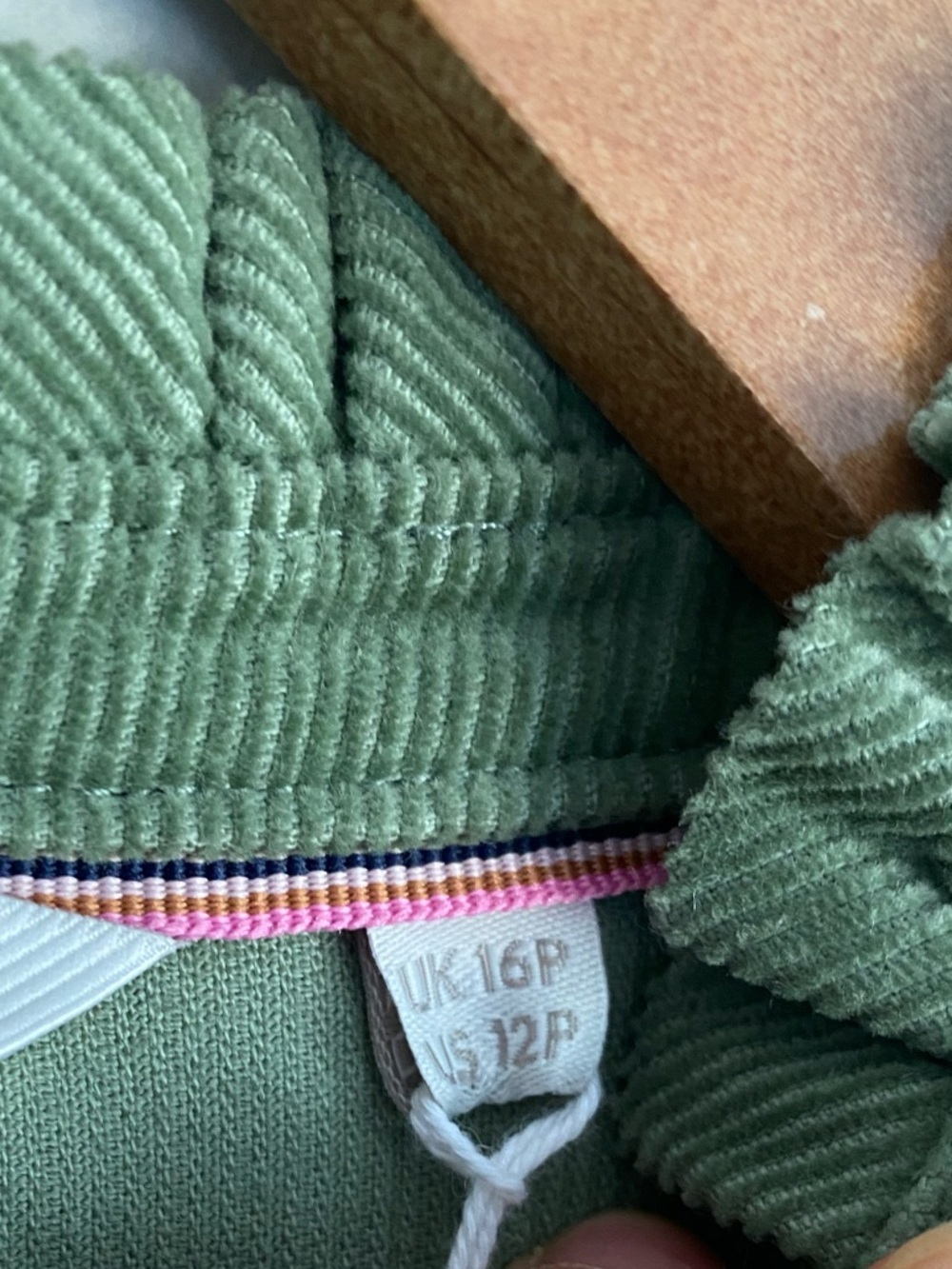 BODEN Tiered Shirt Corduroy Midi Dress Green Ruffle Preppy Long Sleeve Preppy 12 - Picture 8 of 8